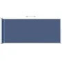 Toldo lateral retráctil para patio azul 220x500 cm de vidaXL, Sombrillas - Ref: Foro24-313433, Precio: 114,78 €, Descuento: %