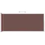 Toldo lateral retráctil para patio marrón 220x500 cm de vidaXL, Sombrillas - Ref: Foro24-313432, Precio: 123,77 €, Descuento: %