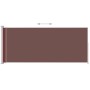 Toldo lateral retráctil para patio marrón 220x500 cm de vidaXL, Sombrillas - Ref: Foro24-313432, Precio: 127,46 €, Descuento: %