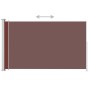 Toldo lateral retráctil para patio marrón 220x300 cm de vidaXL, Sombrillas - Ref: Foro24-313426, Precio: 121,15 €, Descuento: %
