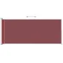 Toldo lateral retráctil para patio rojo 200x500 cm de vidaXL, Sombrillas - Ref: Foro24-313422, Precio: 96,41 €, Descuento: %