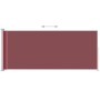 Toldo lateral retráctil para patio rojo 220x500 cm de vidaXL, Sombrillas - Ref: Foro24-313434, Precio: 117,41 €, Descuento: %