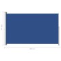 Toldo lateral retráctil de jardín azul 180x300 cm de vidaXL, Sombrillas - Ref: Foro24-313403, Precio: 90,80 €, Descuento: %
