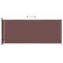 Toldo lateral retráctil para patio marrón 200x500 cm de vidaXL, Sombrillas - Ref: Foro24-313420, Precio: 105,34 €, Descuento: %