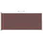 Toldo lateral retráctil para patio marrón 200x500 cm de vidaXL, Sombrillas - Ref: Foro24-313420, Precio: 113,16 €, Descuento: %