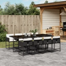9-piece garden dining set and black synthetic rattan cushions by vidaXL, Garden sets - Ref: Foro24-3278045, Price: 682,83 €, ...