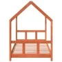 Estructura de cama infantil madera de pino marrón cera 90x190cm de vidaXL, Cunas y camas para niños - Ref: Foro24-847137, Pre...