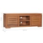 Mueble para TV madera maciza de teca 110x30x40 cm de vidaXL, Muebles TV - Ref: Foro24-289069, Precio: 164,26 €, Descuento: %