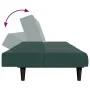 Sofá cama de 2 plazas con taburete terciopelo verde oscuro de vidaXL, Sofás - Ref: Foro24-3258094, Precio: 310,79 €, Descuent...