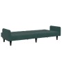 Sofá cama de 2 plazas con taburete terciopelo verde oscuro de vidaXL, Sofás - Ref: Foro24-3258100, Precio: 338,29 €, Descuent...