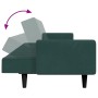 Sofá cama de 2 plazas con taburete terciopelo verde oscuro de vidaXL, Sofás - Ref: Foro24-3258100, Precio: 338,29 €, Descuent...