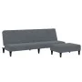 2-Sitzer-Schlafsofa mit dunkelgrauem Samthocker von vidaXL, Sofas - Ref: Foro24-3258093, Preis: 305,02 €, Rabatt: %