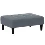 Sofá cama de 2 plazas con taburete terciopelo gris oscuro de vidaXL, Sofás - Ref: Foro24-3258093, Precio: 305,02 €, Descuento: %