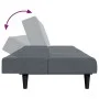 Sofá cama de 2 plazas con taburete terciopelo gris oscuro de vidaXL, Sofás - Ref: Foro24-3258093, Precio: 305,02 €, Descuento: %