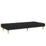 Sofá cama de 2 plazas con taburete tela negro de vidaXL, Sofás - Ref: Foro24-3258087, Precio: 309,13 €, Descuento: %