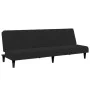 Sofá cama de 2 plazas con taburete terciopelo negro de vidaXL, Sofás - Ref: Foro24-3258095, Precio: 308,14 €, Descuento: %