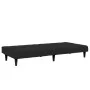 Sofá cama de 2 plazas con taburete terciopelo negro de vidaXL, Sofás - Ref: Foro24-3258095, Precio: 308,14 €, Descuento: %