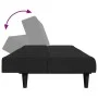 Sofá cama de 2 plazas con taburete terciopelo negro de vidaXL, Sofás - Ref: Foro24-3258095, Precio: 308,14 €, Descuento: %