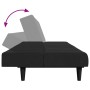 Sofá cama de 2 plazas con taburete terciopelo negro de vidaXL, Sofás - Ref: Foro24-3258095, Precio: 313,26 €, Descuento: %