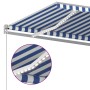 Toldo retráctil manual con LED azul y blanco 500x350 cm de vidaXL, Toldos - Ref: Foro24-3069021, Precio: 470,12 €, Descuento: %