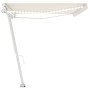 Toldo retráctil manual con luz LED crema 500x350 cm de vidaXL, Toldos - Ref: Foro24-3069662, Precio: 602,34 €, Descuento: %