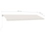 Toldo retráctil manual con luz LED crema 500x350 cm de vidaXL, Toldos - Ref: Foro24-3069662, Precio: 602,34 €, Descuento: %