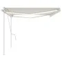 Toldo manual retráctil con luz LED crema 5x3,5 m de vidaXL, Toldos - Ref: Foro24-3070062, Precio: 571,62 €, Descuento: %