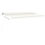 Toldo manual retráctil con luz LED crema 5x3,5 m de vidaXL, Toldos - Ref: Foro24-3070062, Precio: 571,62 €, Descuento: %