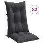 Cojines silla respaldo alto 2 uds tela gris antracita melange de vidaXL, Cojines para sillas y sofás - Ref: Foro24-4002343, P...