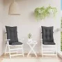 Cojines silla respaldo alto 2 uds tela gris antracita melange de vidaXL, Cojines para sillas y sofás - Ref: Foro24-4002343, P...
