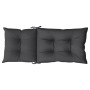 Cojines silla respaldo alto 2 uds tela gris antracita melange de vidaXL, Cojines para sillas y sofás - Ref: Foro24-4002343, P...