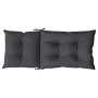 Cojines silla respaldo alto 2 uds tela gris antracita melange de vidaXL, Cojines para sillas y sofás - Ref: Foro24-4002343, P...