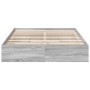 Cama con cajones madera ingeniería gris Sonoma 150x200 cm de vidaXL, Camas y somieres - Ref: Foro24-3280655, Precio: 176,06 €...