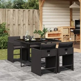 5-piece garden furniture set with black synthetic rattan cushions by vidaXL, Garden sets - Ref: Foro24-3277842, Price: 318,40...