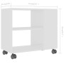 Mesa auxiliar de madera contrachapada blanco 70x35x55 cm de vidaXL, Mesas auxiliares - Ref: Foro24-802120, Precio: 48,16 €, D...
