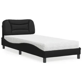 Bed with black synthetic leather mattress 80x200 cm by vidaXL, Beds and slatted bases - Ref: Foro24-3208682, Price: 264,87 €,...