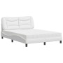 Cama con colchón cuero sintético blanco 120x200 cm de vidaXL, Camas y somieres - Ref: Foro24-3208711, Precio: 397,46 €, Descu...