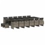 Set comedor de jardín 17 pzas y cojines ratán sintético gris de vidaXL, Conjuntos de jardín - Ref: Foro24-3277771, Precio: 1,...