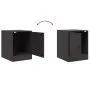 Mesitas de noche 2 unidades acero negro 34,5x39x44 cm de vidaXL, Mesitas de noche - Ref: Foro24-841608, Precio: 66,65 €, Desc...