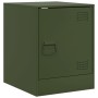 Mesita de noche acero verde oliva 34,5x39x44 cm de vidaXL, Mesitas de noche - Ref: Foro24-841615, Precio: 54,29 €, Descuento: %