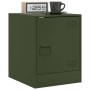 Mesita de noche acero verde oliva 34,5x39x44 cm de vidaXL, Mesitas de noche - Ref: Foro24-841615, Precio: 54,29 €, Descuento: %