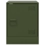 Mesita de noche acero verde oliva 34,5x39x44 cm de vidaXL, Mesitas de noche - Ref: Foro24-841615, Precio: 54,29 €, Descuento: %