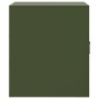 Mesita de noche acero verde oliva 34,5x39x44 cm de vidaXL, Mesitas de noche - Ref: Foro24-841615, Precio: 54,29 €, Descuento: %