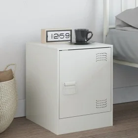 Nachttisch aus weißem Stahl, 34,5 x 39 x 44 cm von vidaXL, Nachttische - Ref: Foro24-841617, Preis: 42,70 €, Rabatt: %