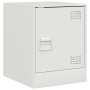 Mesita de noche acero blanco 34,5x39x44 cm de vidaXL, Mesitas de noche - Ref: Foro24-841617, Precio: 43,15 €, Descuento: %