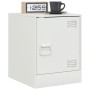 Mesita de noche acero blanco 34,5x39x44 cm de vidaXL, Mesitas de noche - Ref: Foro24-841617, Precio: 43,15 €, Descuento: %