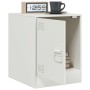 Mesita de noche acero blanco 34,5x39x44 cm de vidaXL, Mesitas de noche - Ref: Foro24-841617, Precio: 43,15 €, Descuento: %