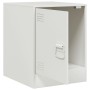 Mesita de noche acero blanco 34,5x39x44 cm de vidaXL, Mesitas de noche - Ref: Foro24-841617, Precio: 43,15 €, Descuento: %