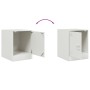 Mesita de noche acero blanco 34,5x39x44 cm de vidaXL, Mesitas de noche - Ref: Foro24-841617, Precio: 43,15 €, Descuento: %