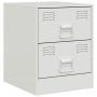 Mesita de noche acero blanco 34,5x39x44 cm de vidaXL, Mesitas de noche - Ref: Foro24-841629, Precio: 53,92 €, Descuento: %